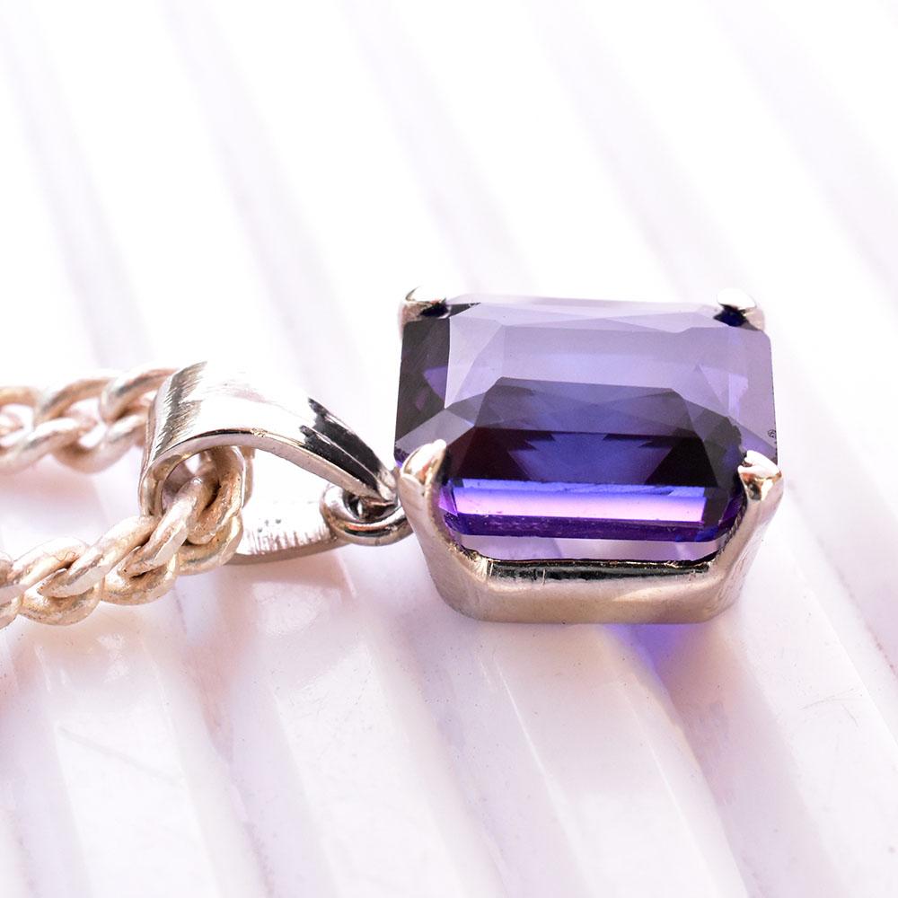 Blue Tanzanite Natural 925 Sterling Silver 18 ct Emerald Gem'S Pendant Gemstone Jewelry Gift