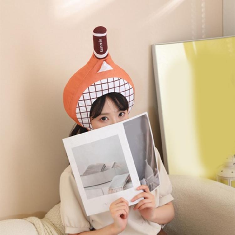 Funny Adult Stuffed Tennis Racket Shape Hat Christmas Headwear Women Teen Carnivals Party Gift Birthday Christmas Hat