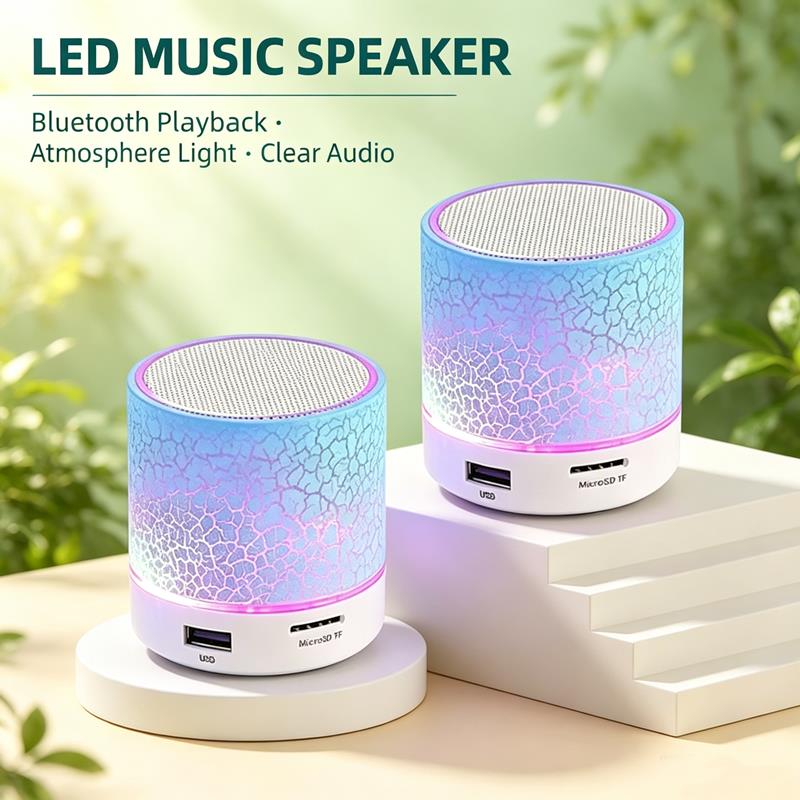 Mini difuzor Bluetooth Difuzor fără fir Crack LED SD Card USB Subwoofer Portabil MP3 Muzică Coloană de sunet pentru PC Telefon mobil