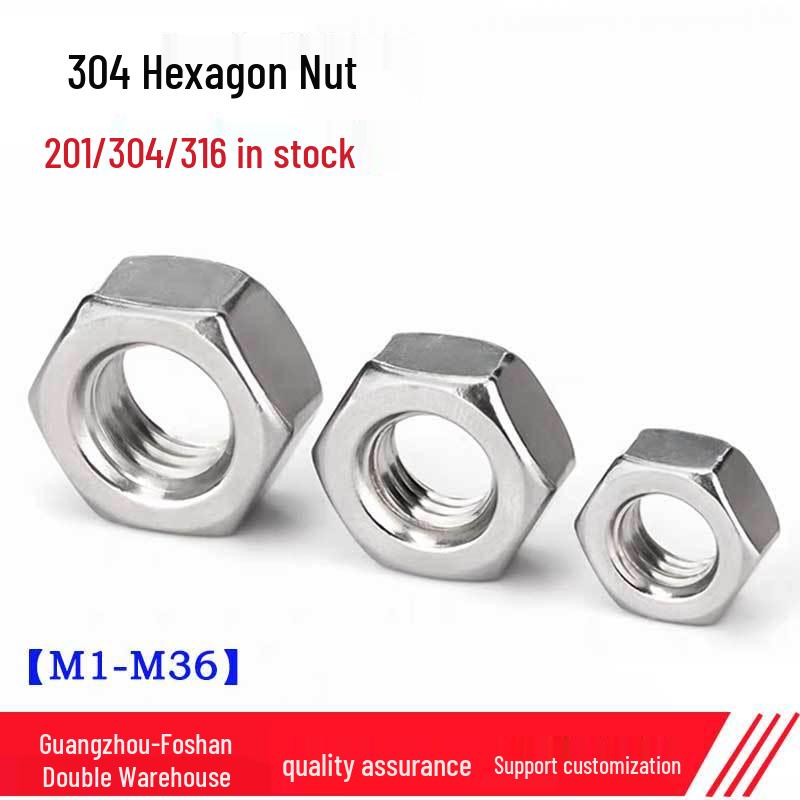 304/316 Stainless Steel Hex Nuts, Bolts, Screws, Caps Set (M3-M12)