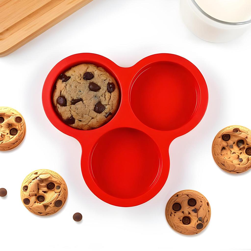 Silicone Muffin Pans Air Fryer Mould Muffin Non-Stick 3 Cups Air Fryer Egg Bites Mold Non-Stick Baking Pan for Small Cakes Puddi