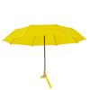 Cute Three-Fold Duck Head Umbrella: Cartoon Design, Wooden Handle, Solid Color for Rain or Shine.