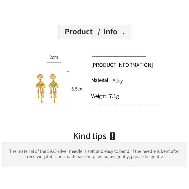 Luxurious Earrings Exquisite Earrings Bohemian Tassel Ethnic Earrings Fashion Party Jewelry Golden Earring Jewelry