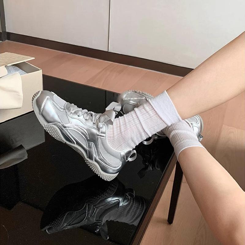 Yuanlitong sports shoes summer women's light mesh breathable shoes women's shoes casual shoes thick-soled outer wear Forrest Gump shoes