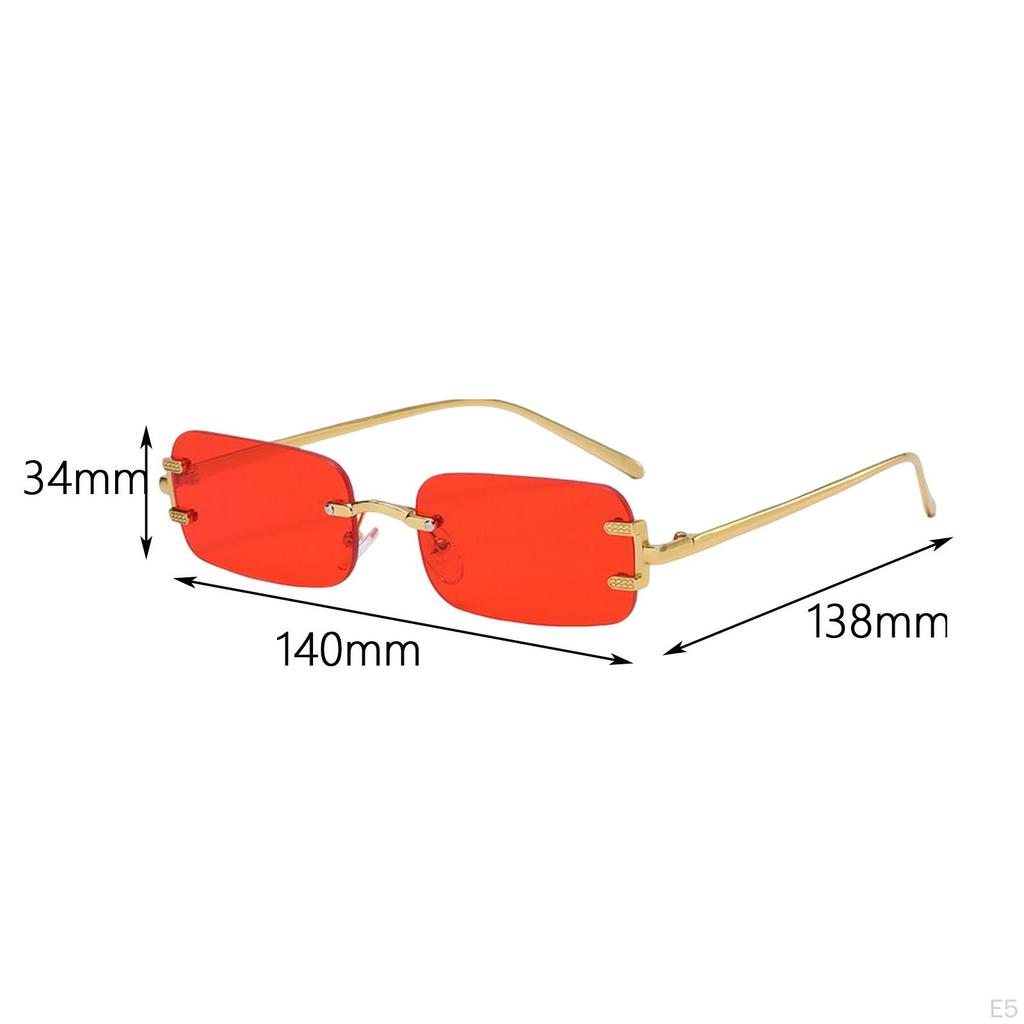 Fashion Rimless Sunglasses Decorative Transparent Eyeglasses Hip Hop Retro Style Tinted Photo Props