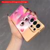 2DFlat Samsung phone case Pink Fluffy Kitten Phone Case Applicable to Galaxy S23 S24 S25ULTRA S26 A12 A14 A15 A16 A54 A55