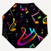 1PC music notesAutomatic Open/Close Umbrella with Windproof, 8-Rib Sturdy Canopy, Durable Ribs, Fashionable Design, Outdoor Accessory, Fun Prin, Holid