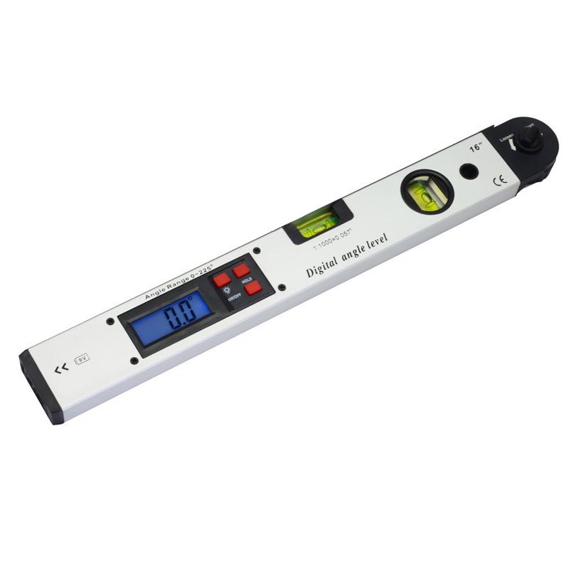 0~225° LCD Digital Protractor Spirit Level Angle Finder Gauge Meter