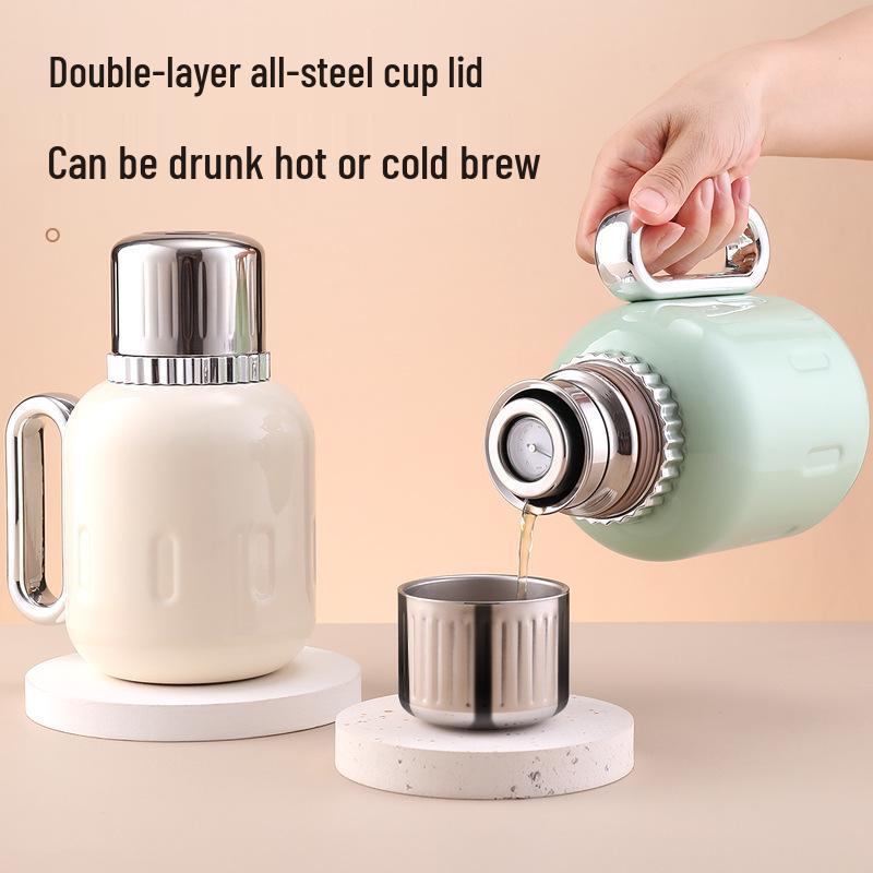 316 Large Capacity Thermos Flask & Tea Infuser with Stew Pot Function - Ideal for Home, Office, or Outdoor Use