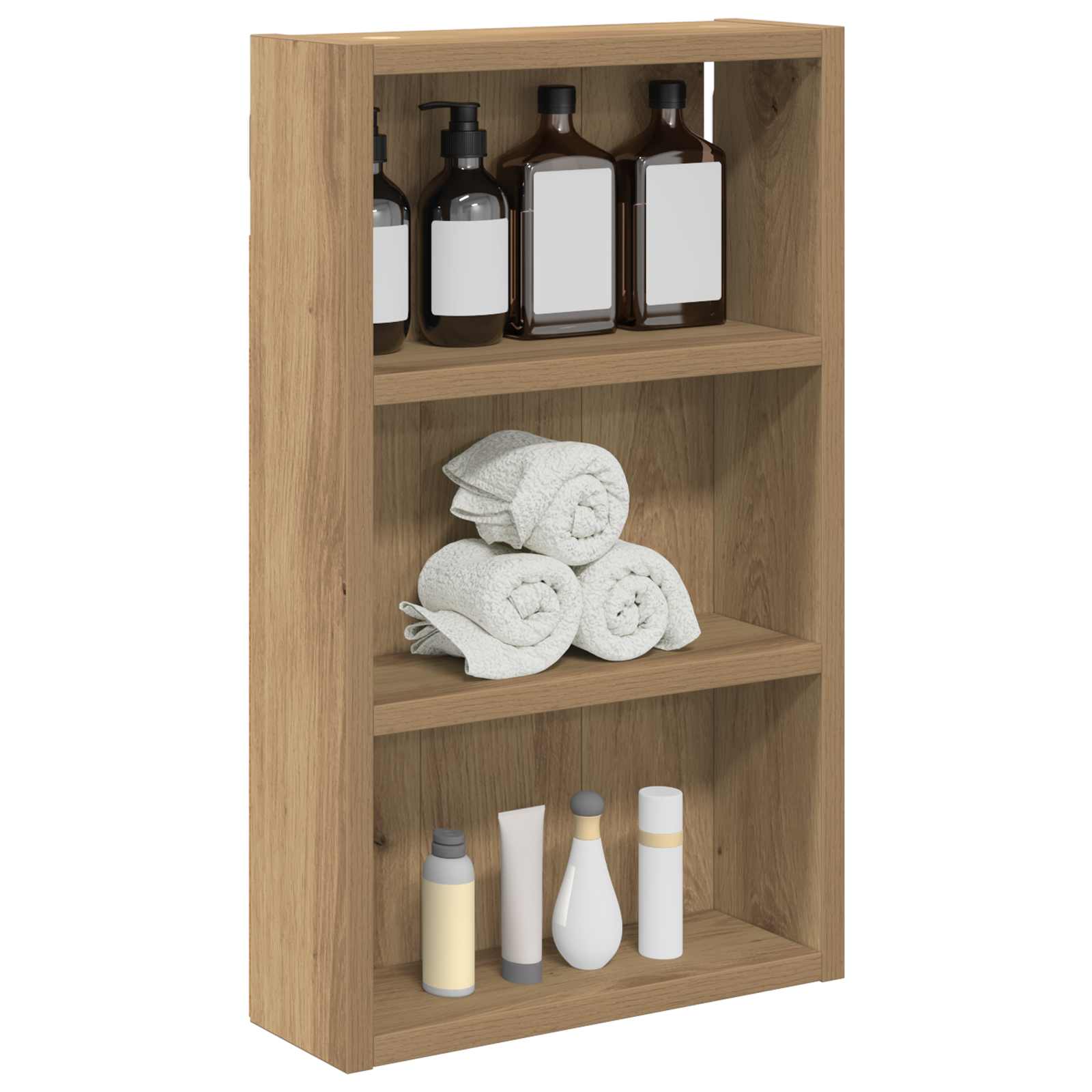 Badezimmer-Wandschrank Rustikales Eichen-Design 30 x 10 x 50 cm