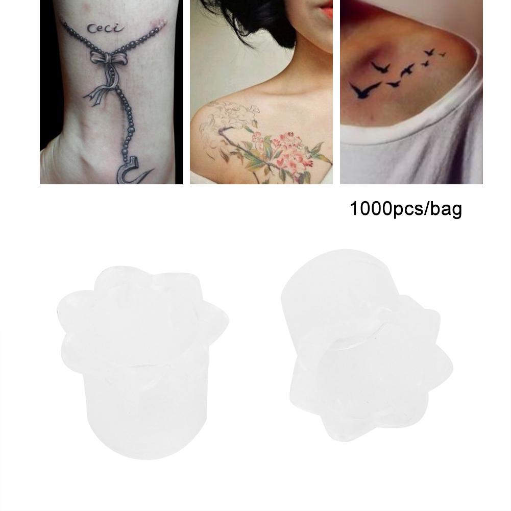 1000Pcs/Set Professional Feptagon Tattoo Ink Cup Plastic Tattoo Pigment Holder