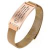 Magnetic Medical Alert Bracelets for Men Women Teenagers,15-24CM Customize Stainless Steel Mesh Emergency Medical ID Wristband