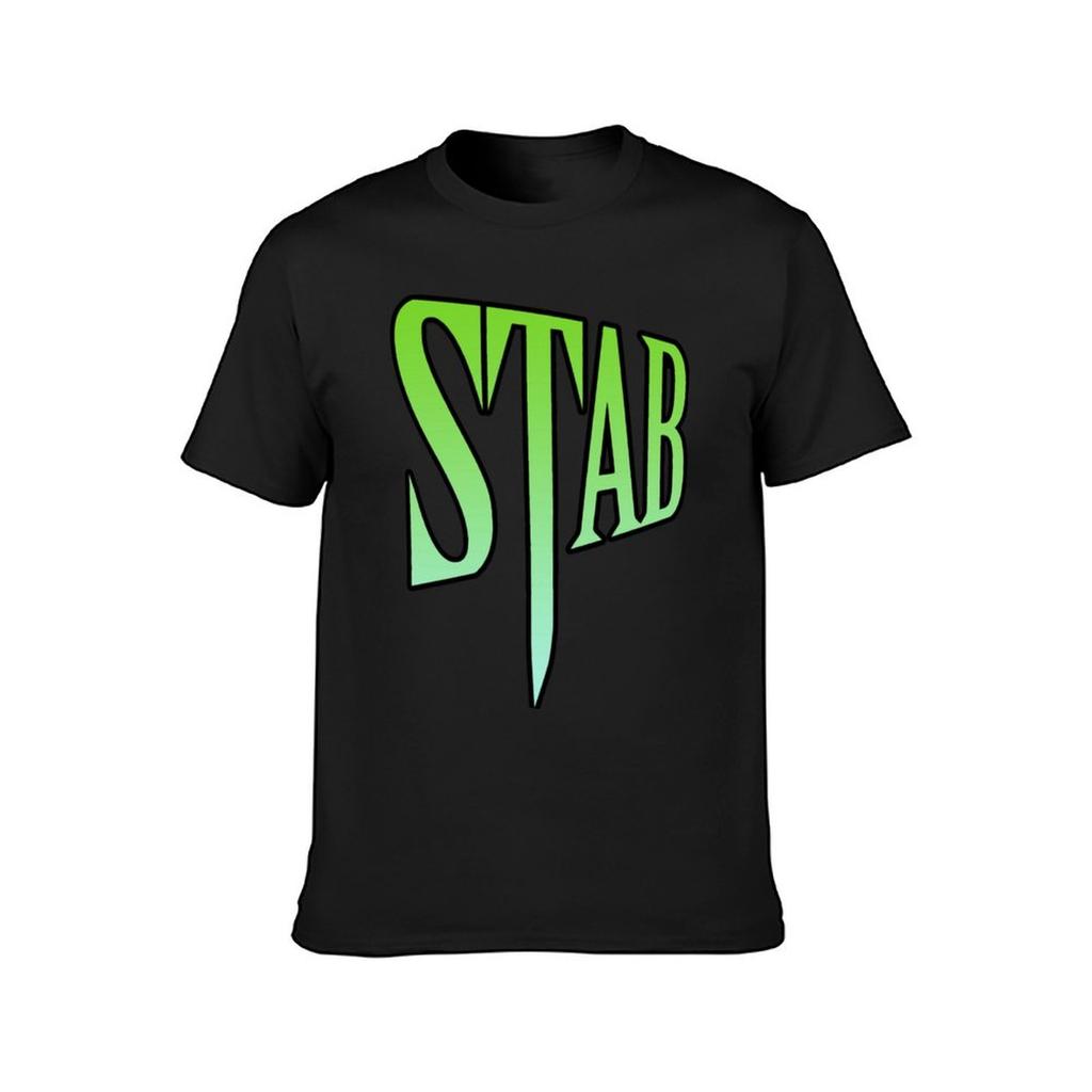 Stab T-Shirt Blacks Summer Tops Hippie Clothes Tops Big and Tall T Shirts for Men