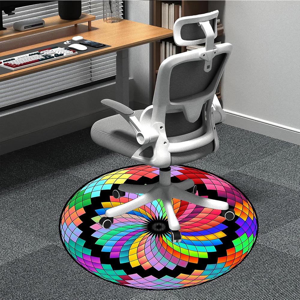 

1pc Disco Ball Pattern Chair Carpet for Office Non-Slip, Rug for Office, Room, Good Gift for Family or Friends, yy251226144 80cm by 80cm