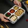 Kitchen Stainless Steel Divided Dinner Storage Tray Compartment Plates for Food Serving Organization Lunch Container