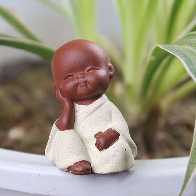 Ceramic Ornaments Monk Small Buddha Statue Monk Figurine Crafts Decoration