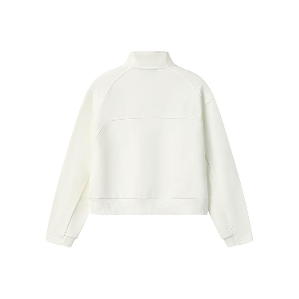 Fila Original Trendy Color Block Casual Half Zip Pullover Sweatshirt Women Sweatshirt Cloud-White F11W549220FIV