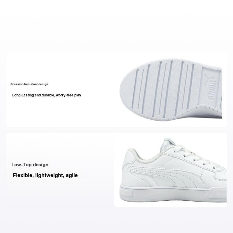 Puma Caven Повседневные Легкие Прочные Низкие Детские Скейт-Ботинки Детские Кроссовки Белые 382057-01 28