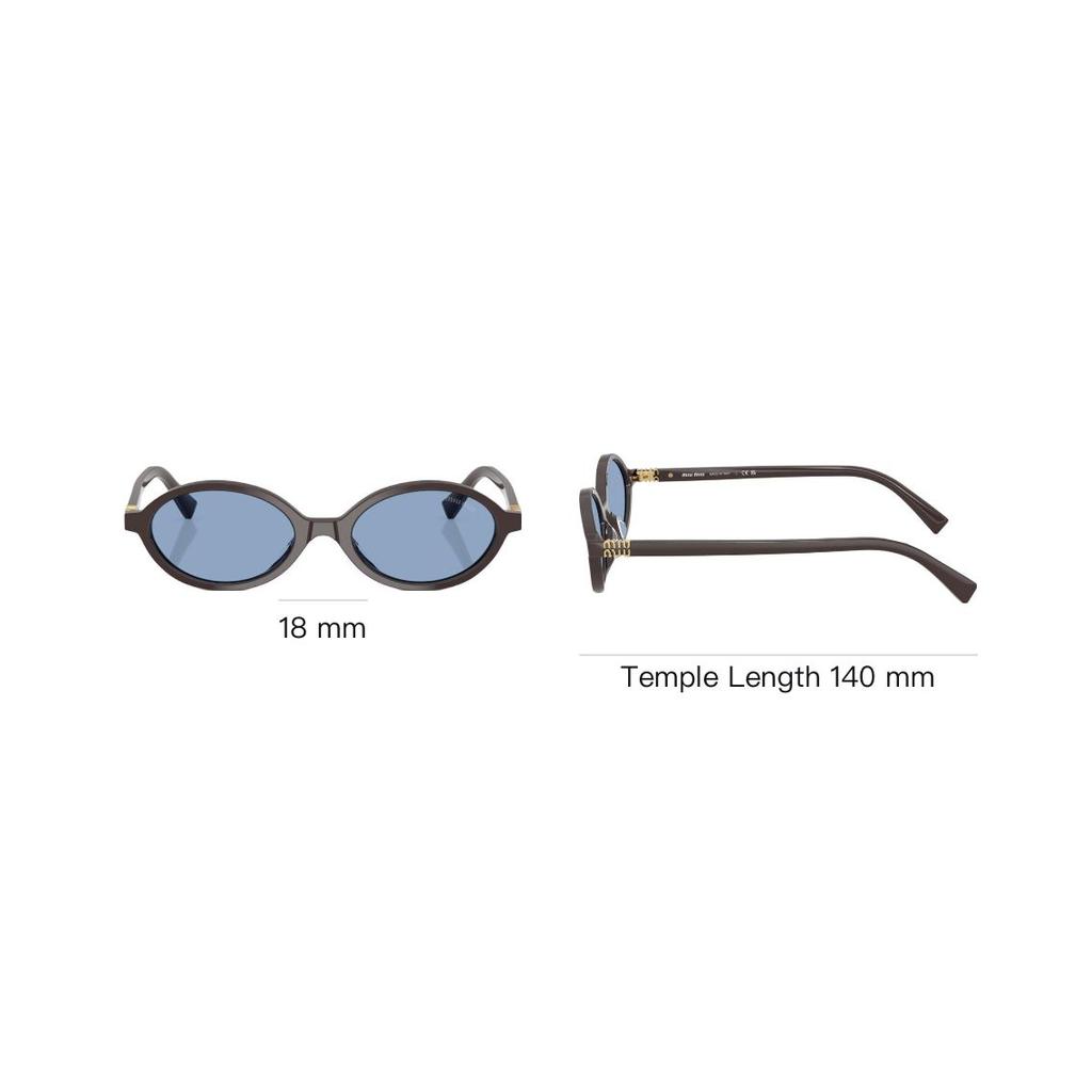 Miu Miu Custom Design Acetate Oval Sunglasses Women sunglasses Mocha Marlon MU04ZS22C60O
