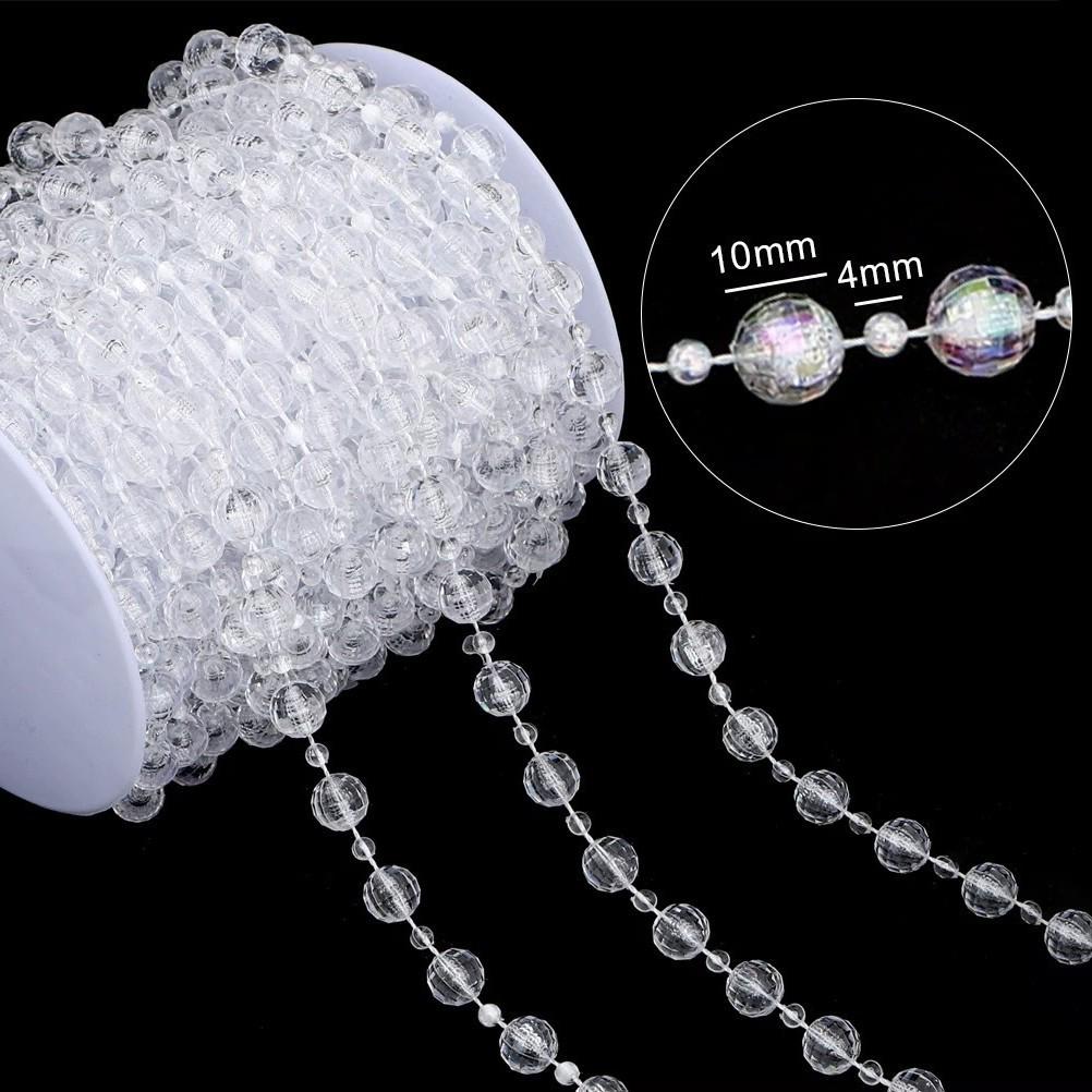 Transparent Icicle Snowflake Beaded Curtain - Acrylic Christmas Tree Ornament