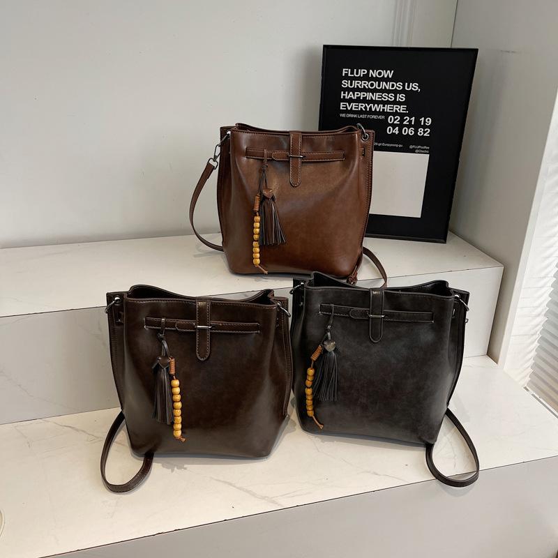 Bolsa Transversal Feminina de Ombro Único de Grande Capacidade, Retrô, Casual e Versátil para o Dia a Dia