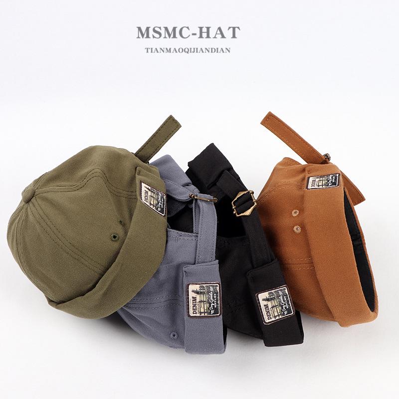 Versatile Korean Style Retro Letter Patch Sailor Skullcap – Unisex Spring/Summer Hat