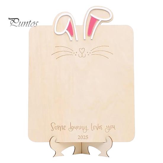 

Настольная табличка с изображением отпечатка ноги ребенка на подставке. Какой-то кролик любит тебя. Украшение на важную дату пасхальной вечеринки. Мой первый пасхальный отпечаток ноги. C