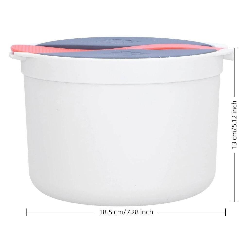 PP Material Rice Steamer Pot 2L Microwave Cookware Set Rice Cooker Steamer  For Cooking Vegetables
