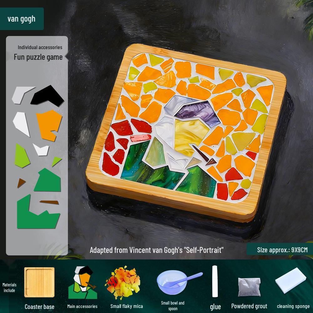 Mosaic Coaster DIY Kit: Creative Handmade Collage Art Set