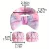 Wash Face Wristband Set Headbands Spa Bathroom Accessories Set Water Absorption Waterproof Wristbands Women Girls Sweatbands