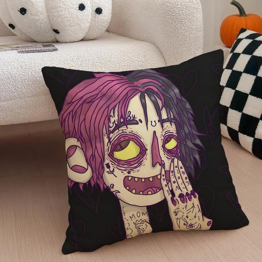Emotional Rap Singer LLil PPeep Cushion Cover Throw Pillow Cover Hidden Button Durable Polyester Chair Cushion
