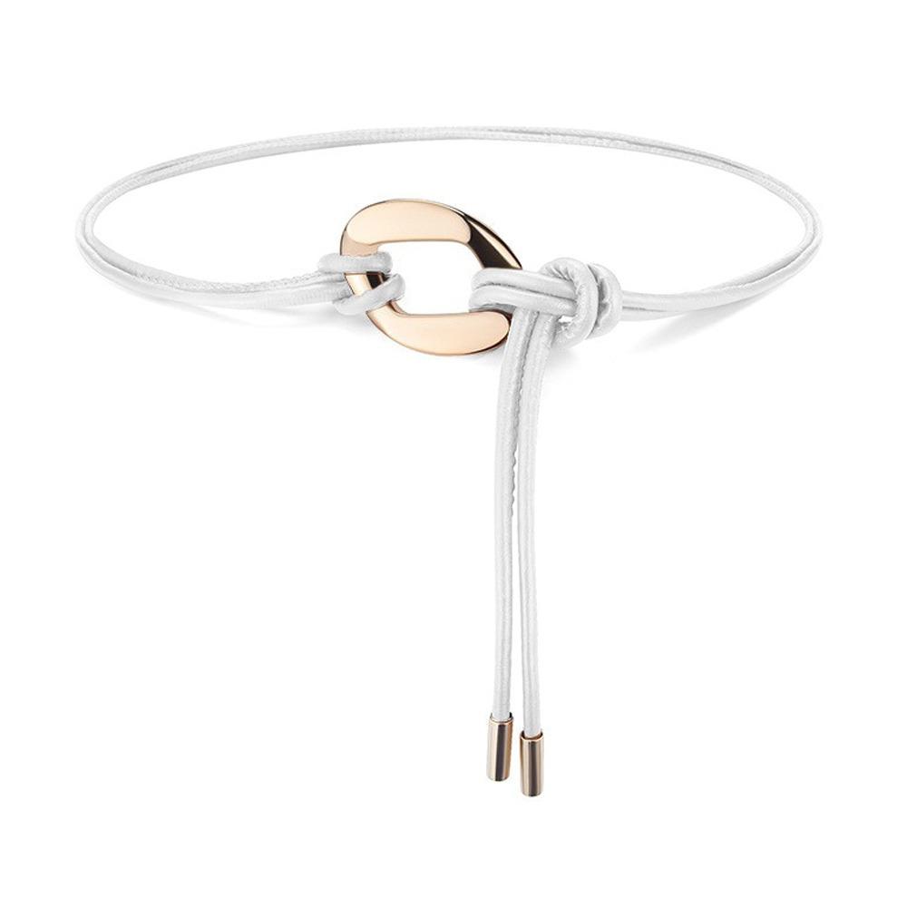 

Metal Buckle Slim Waist Rope DIY Thin Waistband Waist Braid Tie For Skirts Dress Top Clothes