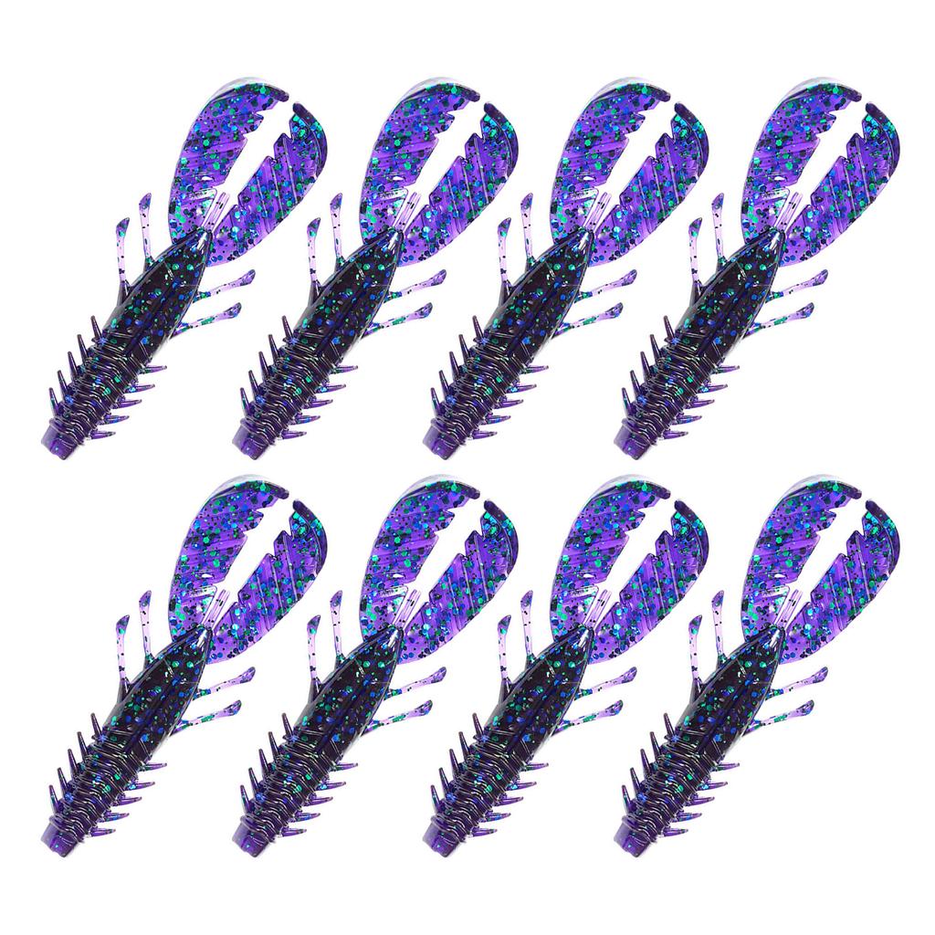8pcs Shrimp Soft Bait Fishing Baits 7.5cm 3.7g Crawfish Lures Artificial Swimbait Saltwater Fishing Tackle Accessories