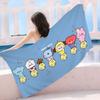 B-Bt-21 Group Cartoon Anime Big Microfiber Beach Towels Quick Dry Towel Sand Beach Towels Pool Towel for Travel Swim Pool Yoga
