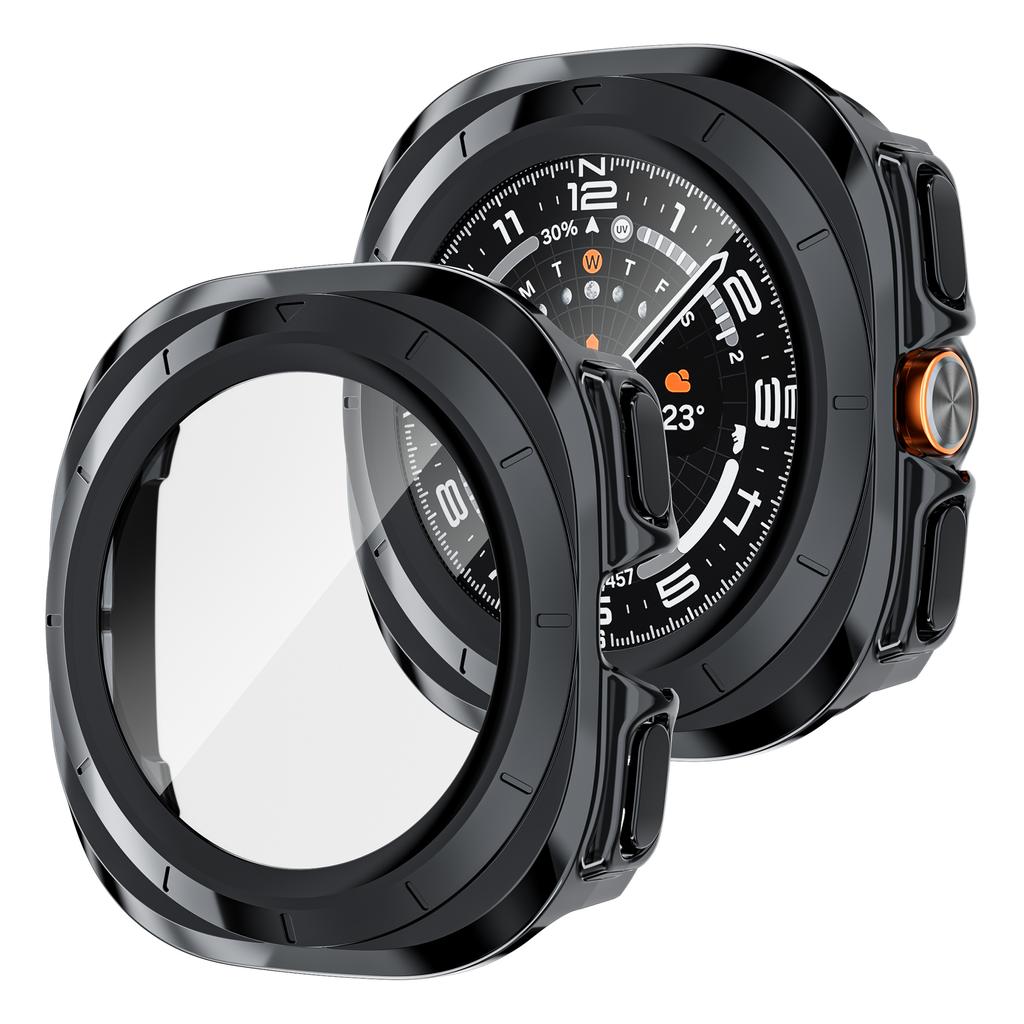 Etui do Samsung Galaxy Watch Ultra 47mm akcesoria Szkło hartowane ochrona ekranu Twardy zderzak PC Galaxy Watch 7 8 ultra Pokrowiec