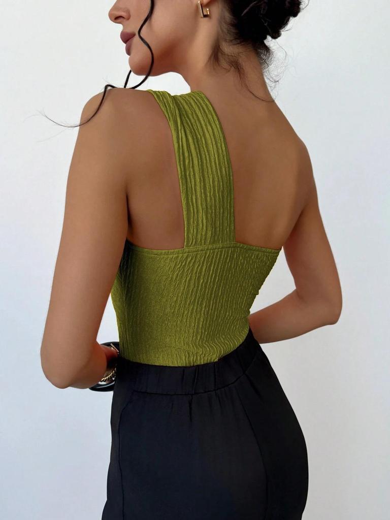 Luxury Ruched One-Shoulder Women's Swimsuit - Sexy and Stylish Swimwear