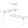 3 Tier Countertop Corner Organizer Shelf Clear Acrylic Kitchen Spice Storage Rack Bathroom Cosmetic Makeup Holder