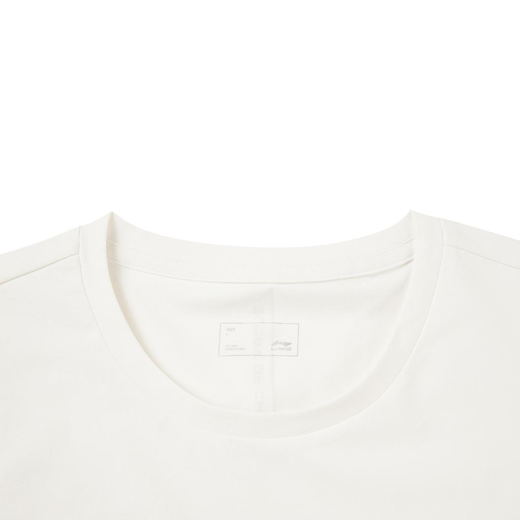Li Ning Glory Series Sports Fashion Versatile Casual Breathable Crew Neck Logo Short Sleeve T-Shirt Men T-Shirts White ATSV693-1