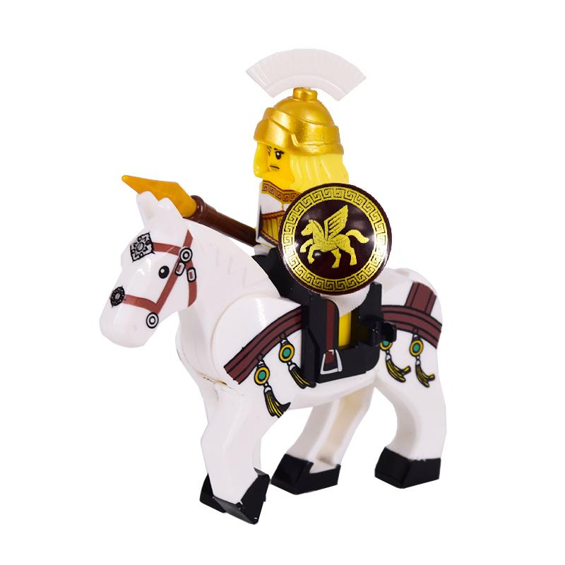 Medieval Figures Middle Ages Rome Warrior Golden Knight Horse Hawk Castle King Dragon Knights Building Blocks BricksToys gifts