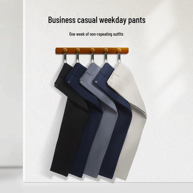 Goldlion Men's Cotton Blend Stretch Twill Casual Pants