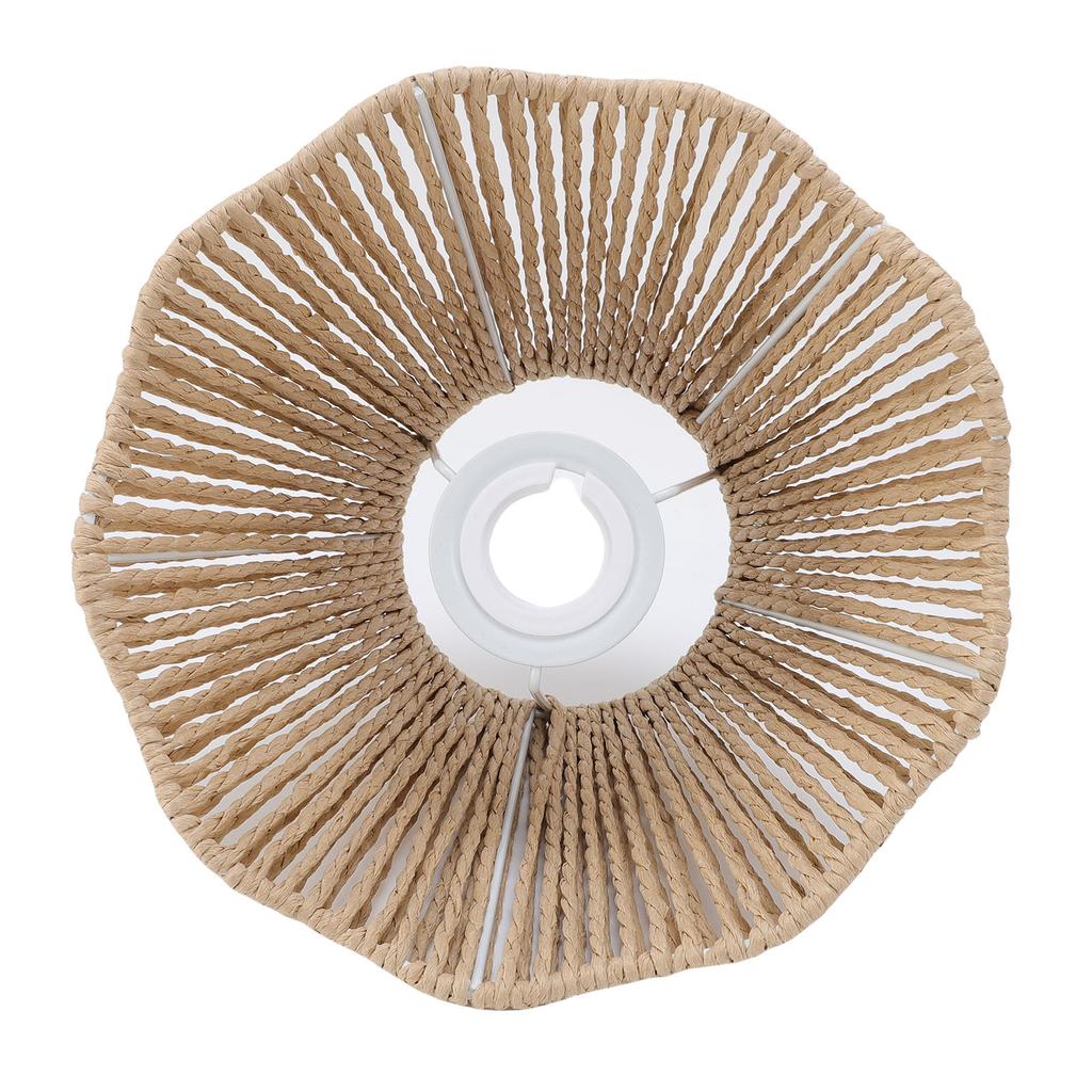 Abażur na lampę stołową tkany ze sznurka E27 E14 Dekoracyjny falowany brzeg Abażur do kuchni sypialni kawiarni