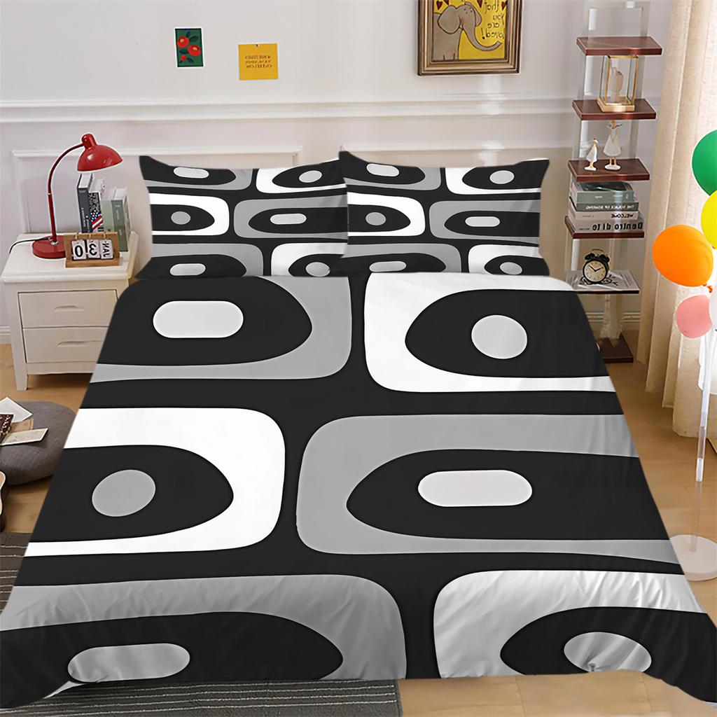 Set Copripiumino Copripiumino a Righe Federa Decorazione Camera da Letto Completo Copripiumino Copriletto