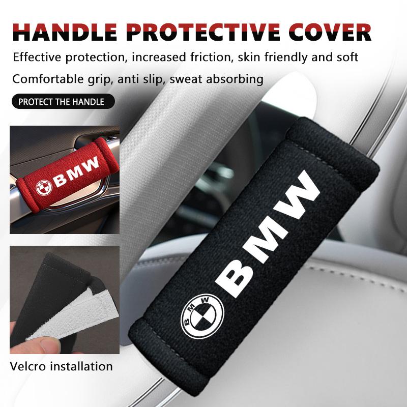 Car Roof Armrest Soft Pull Handle Gloves Ceiling Protective Cover For BMW Performance X1 M3 M6 F01 F02 E34 E36 E60 F10 F20 X6