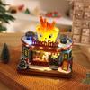 Christmas Glowing Snow House Music Box: Festive Resin Ornament & Night Light Gift