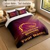 Bedding Set 1 Duvet Cover 2 Pillowcases Brisbane Broncos Print Soft Bed Linen Bedroom Decor