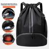 Dry and Wet Separation Swimming Bag Basketball Football Shoes Backpack Bundle Drawstring Portable Double Shoulder Schoolbag Men's Sports Storage Bag