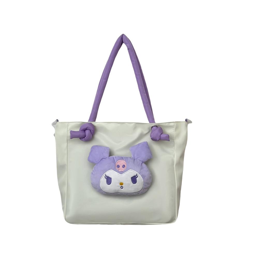 Large Capacity Cartoon Tote Bag With Expandable Design For Women And Teens** Characters Included)