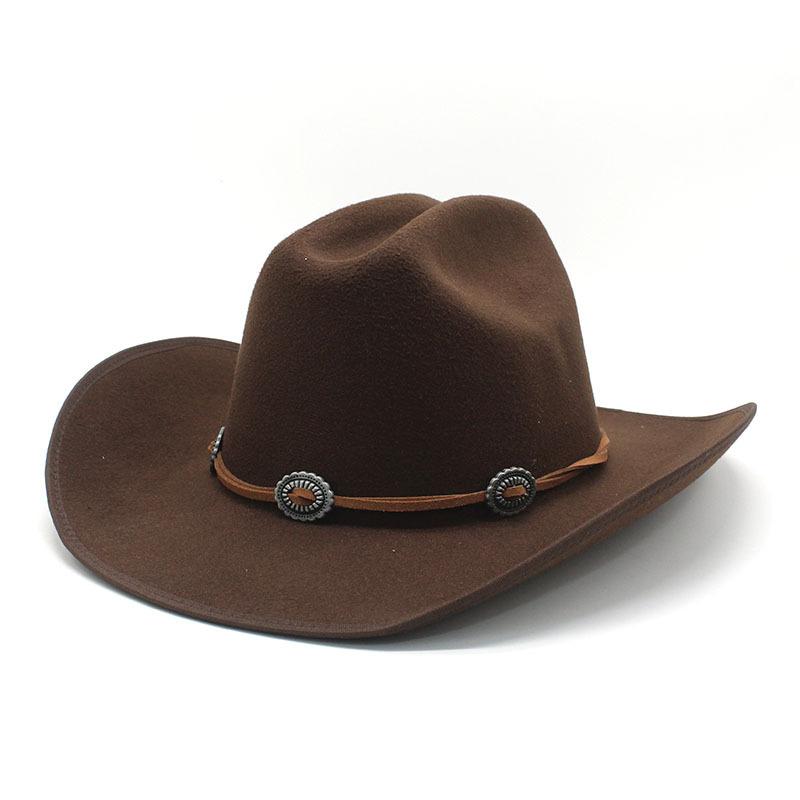 

Модная ретро-шляпа-цилиндр, британская универсальная фетровая шляпа, рыцарская шляпа, мужская джазовая шляпа M（56-58cm） темно-коричневого