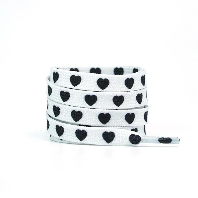 NEW Flat Pink Love Shoelace Personalized Valentine's Day Heart Shoelaces Rope Couples High Canva Sports Shoes Shoe Laces for AF1