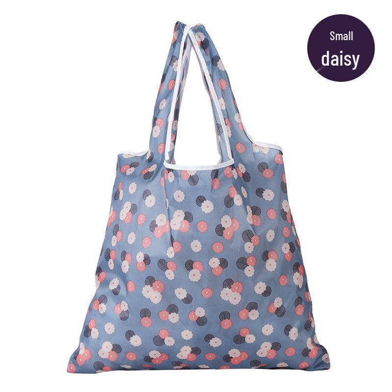 Eco-Friendly Large Capacity Foldable Tote Bag with Logo Print - Creative and Portable Design